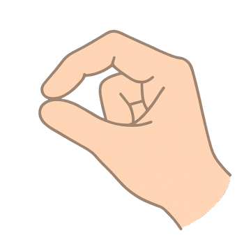Pinching Action Image of the pinching action